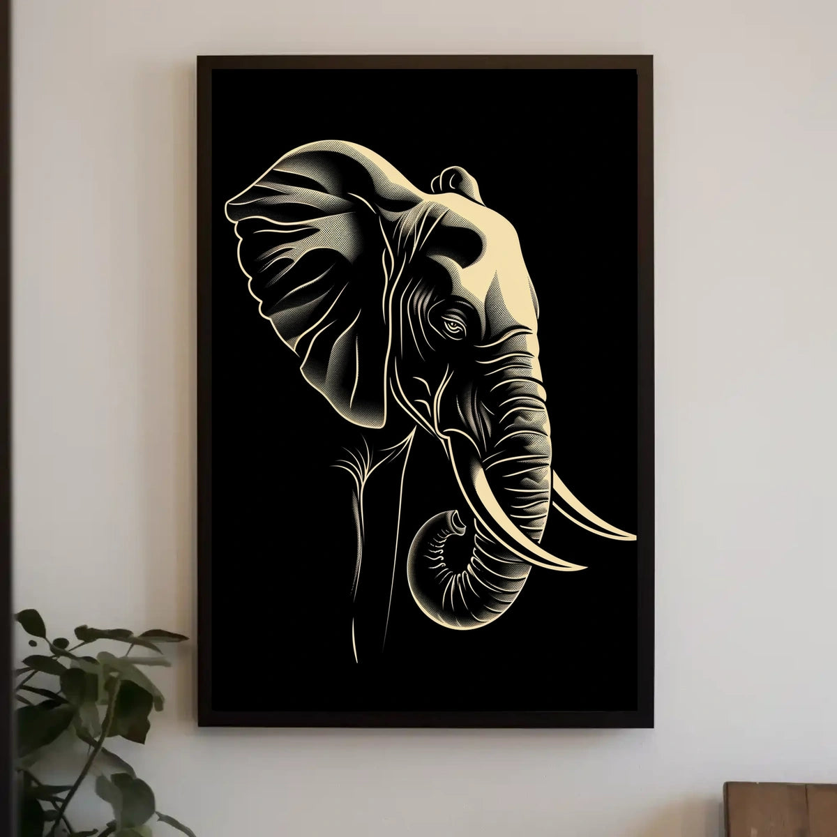 Majestic Elephant Illustration Poster