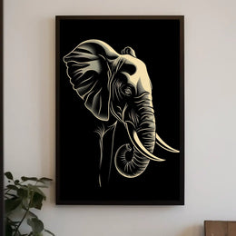 Majestic Elephant Illustration Poster