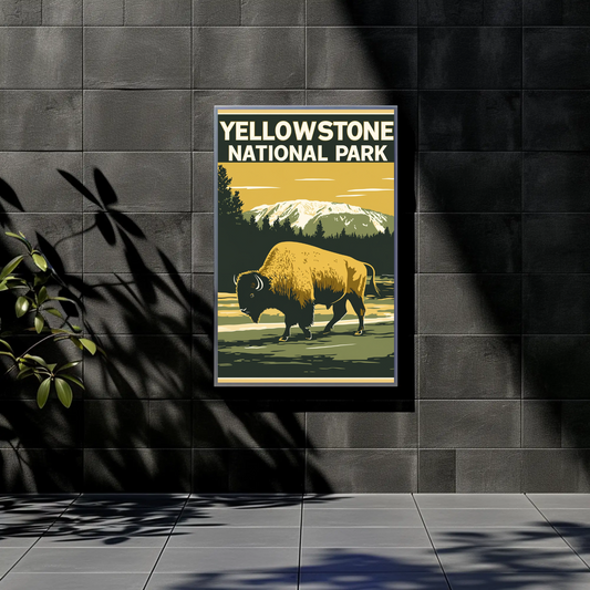 Yellowstone National Park Vintage Style Poster