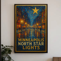 Minneapolis North Star Lights Poster