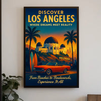 Los Angeles Dreamscape Vintage Adventure Poster