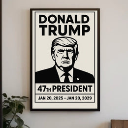 Trump Commanding Presence Monochrome Poster