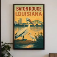 Scenic Baton Rouge Wildlife Travel Poster