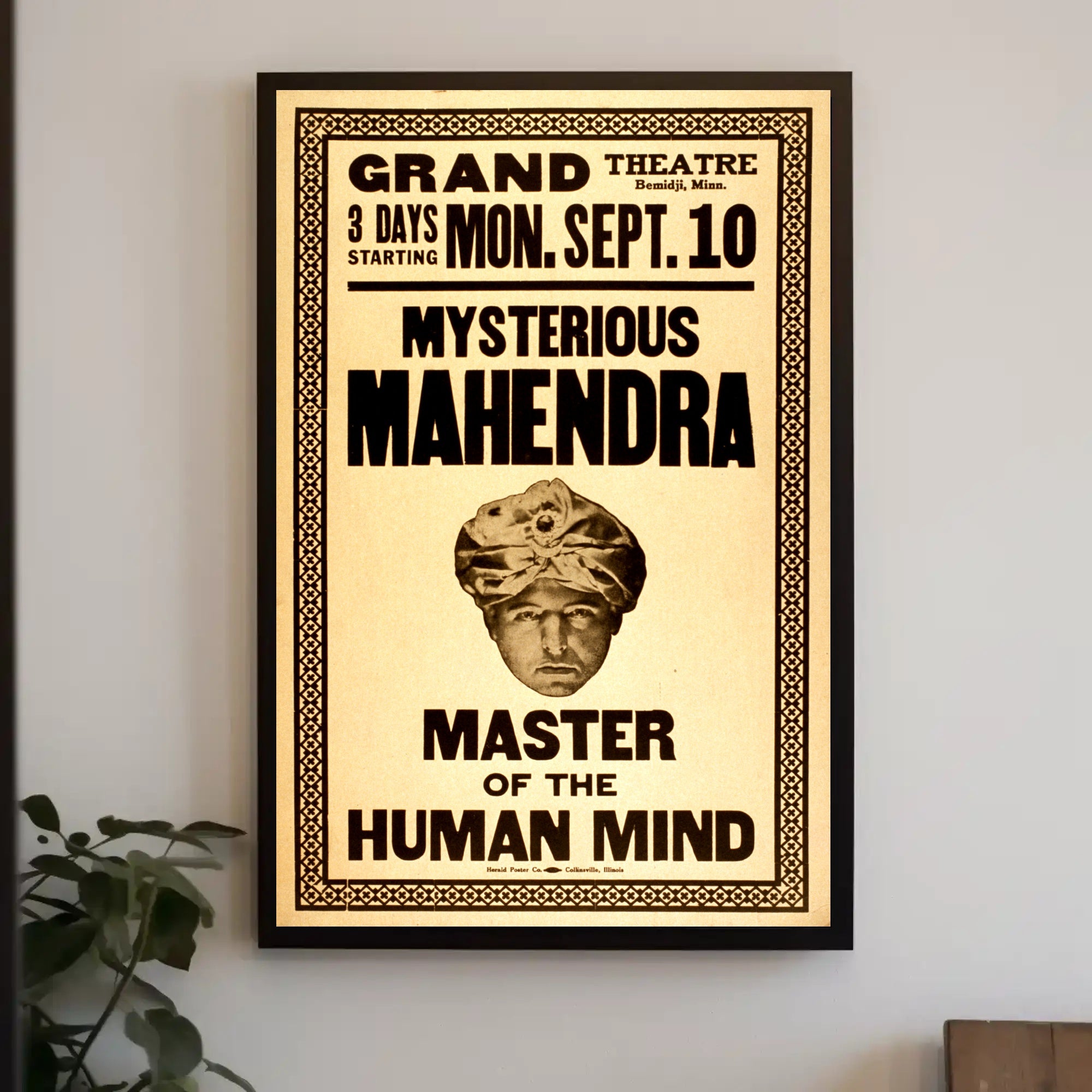Mysterious Mahendra Vintage Performance Cultural or Heritage Poster