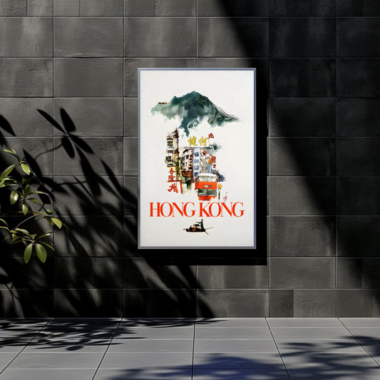 Hong Kong - Artistic Travel Poster