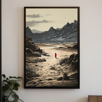 Solitary Wanderer In The Desert Poster