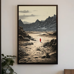 Solitary Wanderer In The Desert Poster