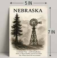 Nebraska The Cornhusker State Poster PosterGoat
