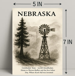 Nebraska The Cornhusker State Poster PosterGoat