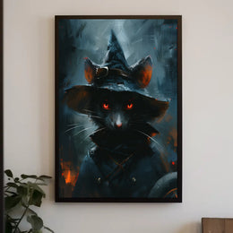 Enchanted Feline Sorcerer Poster PosterGoat