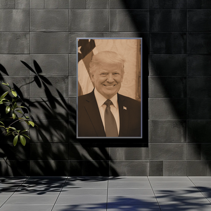 Donald Trump 45th President Sepia Photo