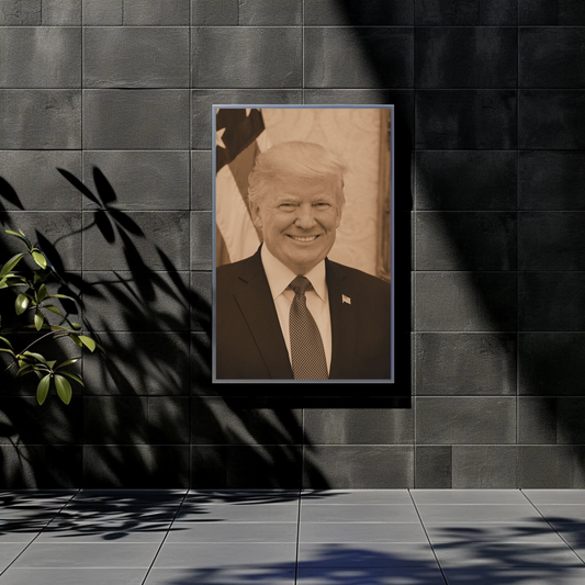 Donald Trump 45th President Sepia Photo