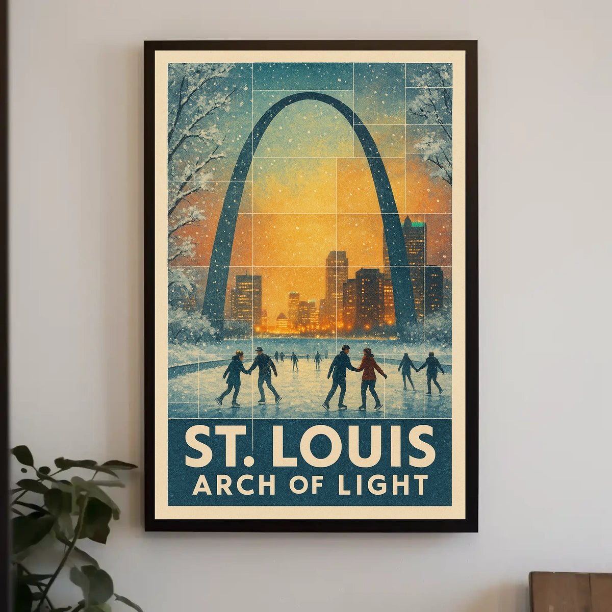 St. Louis Arch Of Light Poster