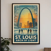 St. Louis Arch Of Light Poster