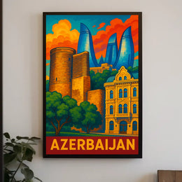 Azerbaijan Architectural Wonders Poster