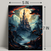 Enchanted Castle Under The Moon Poster