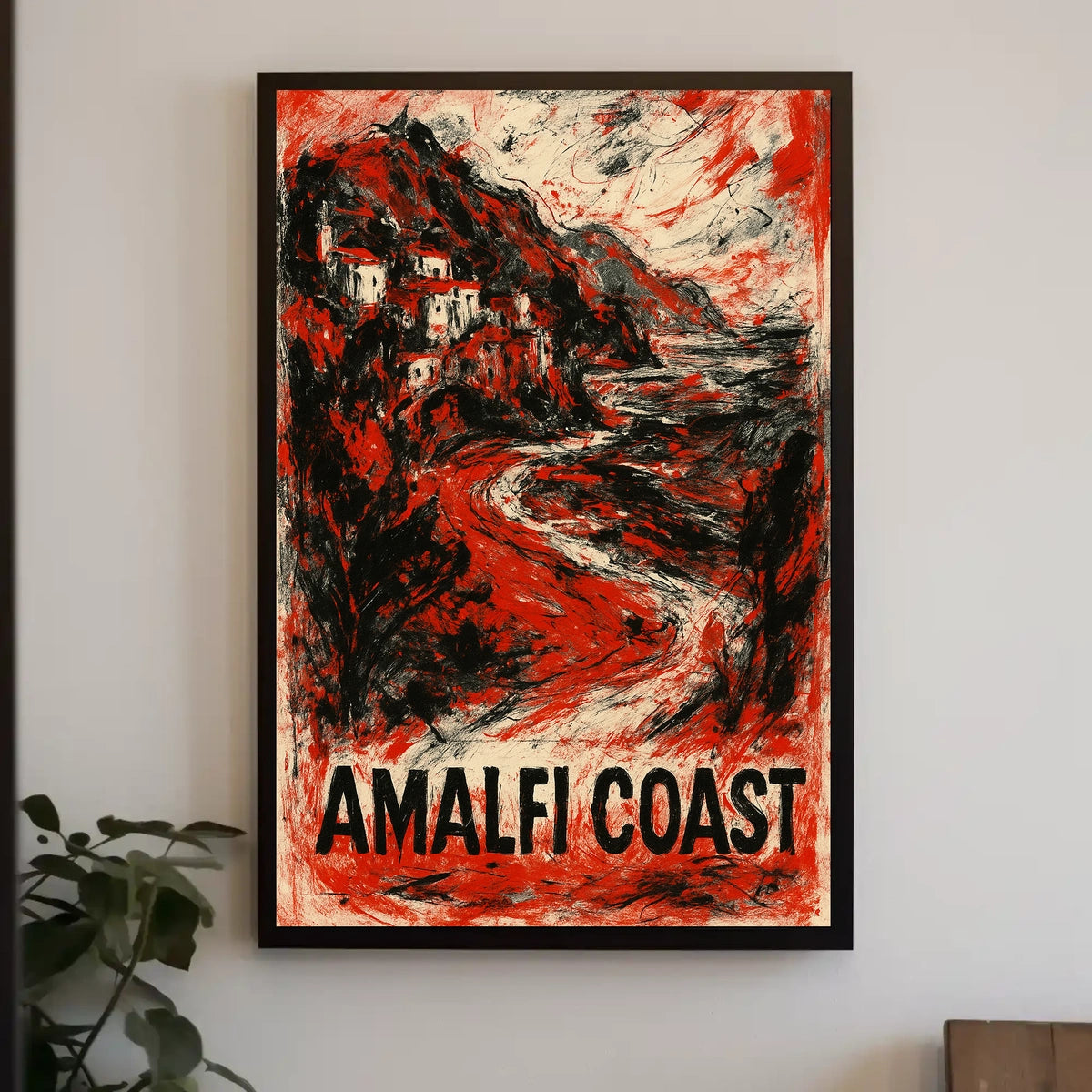 Amalfi Coast Poster Wall Art Print 18x24 Coastal Decor
