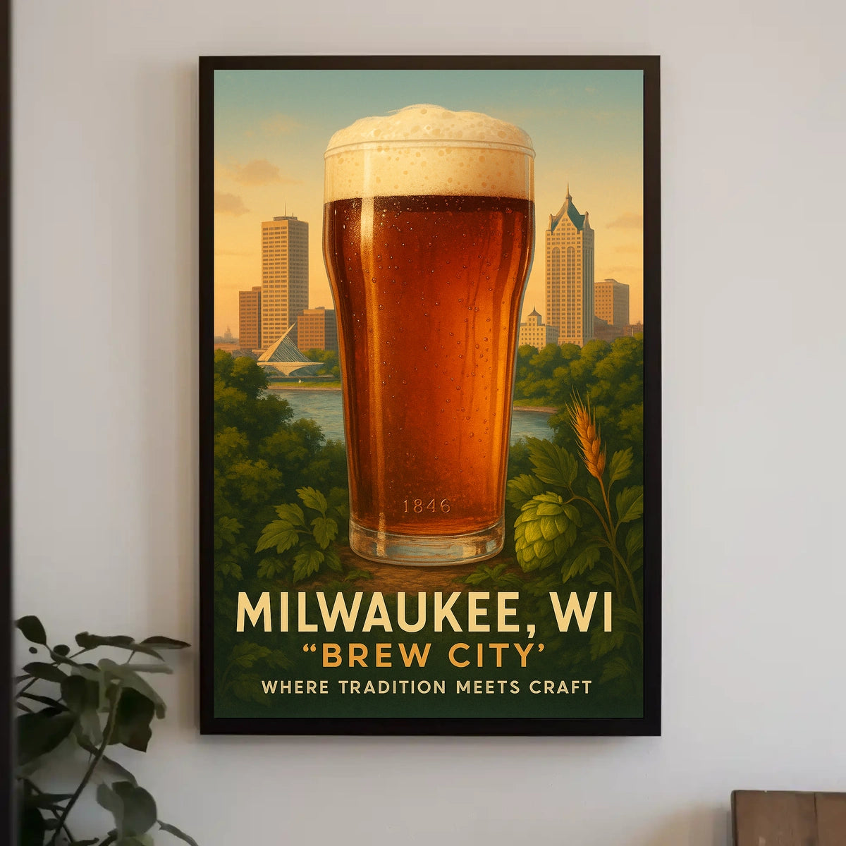Milwaukee, WI Brew City Poster