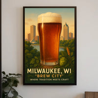 Milwaukee, WI Brew City Poster