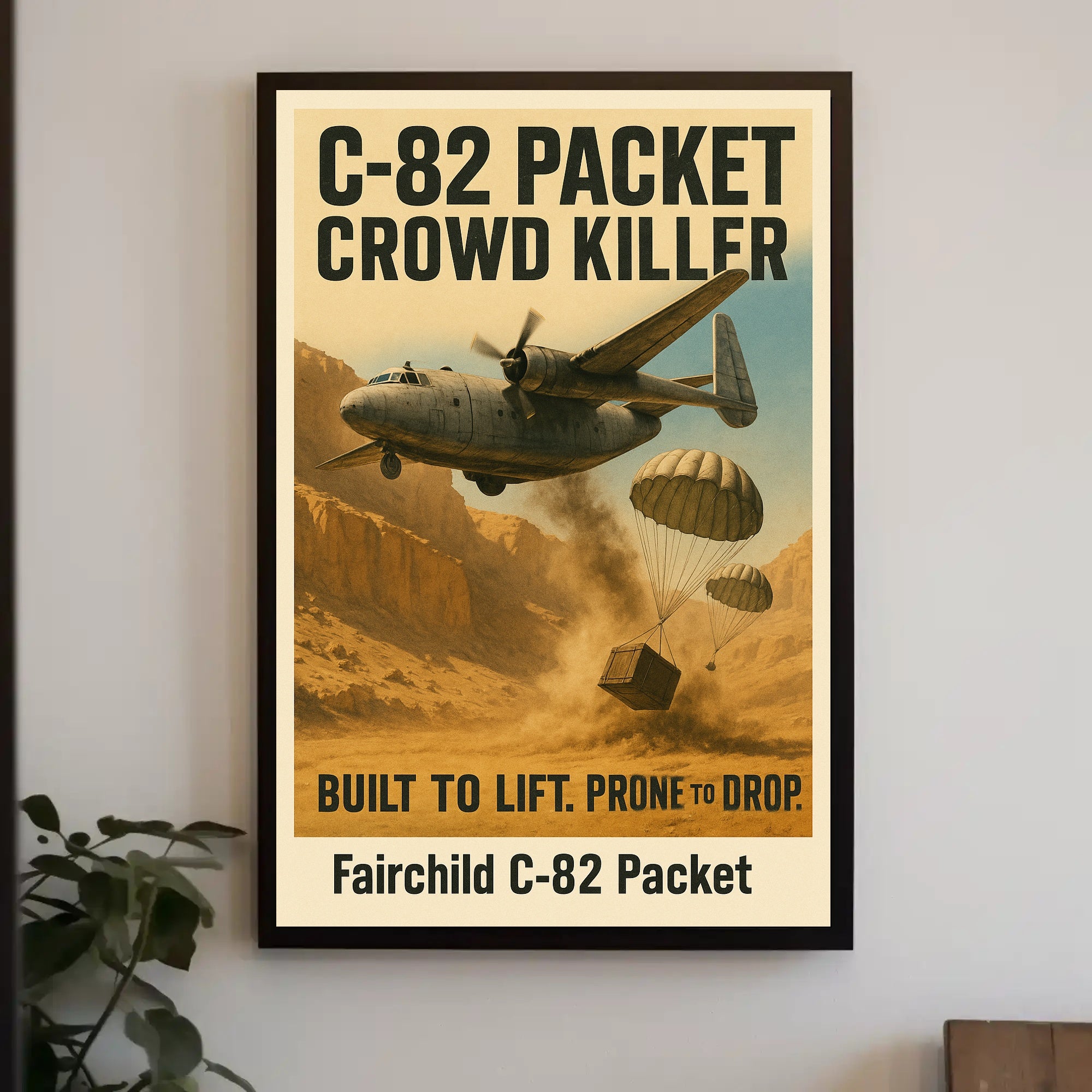 Fairchild C-82 Packet Mid-Century Military Recruitment Poster
