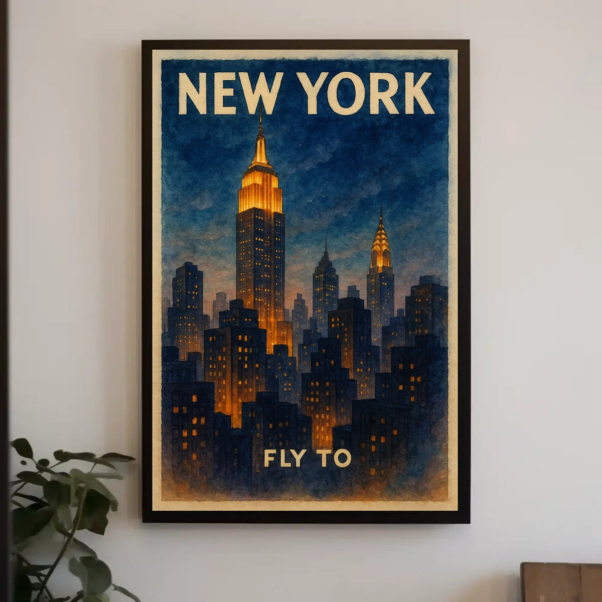 Fly to New York Poster