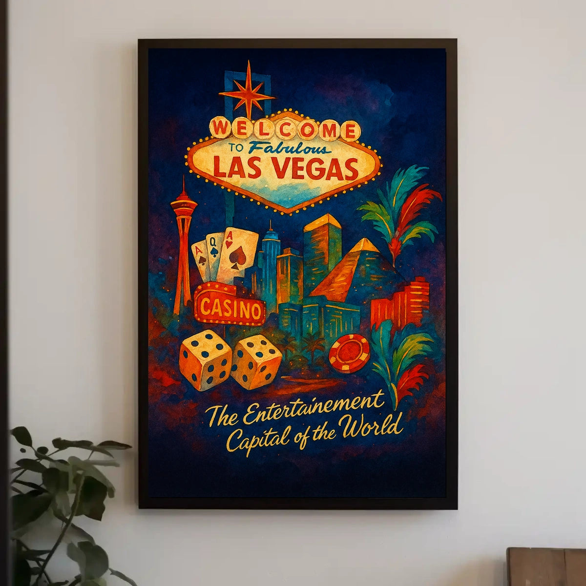 Welcome to Fabulous Las Vegas Poster for Home Decor Fans