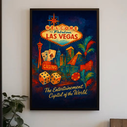 Welcome to Fabulous Las Vegas Poster for Home Decor Fans