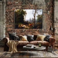 Serene 19th-Century Countryside Scene Animal Poster