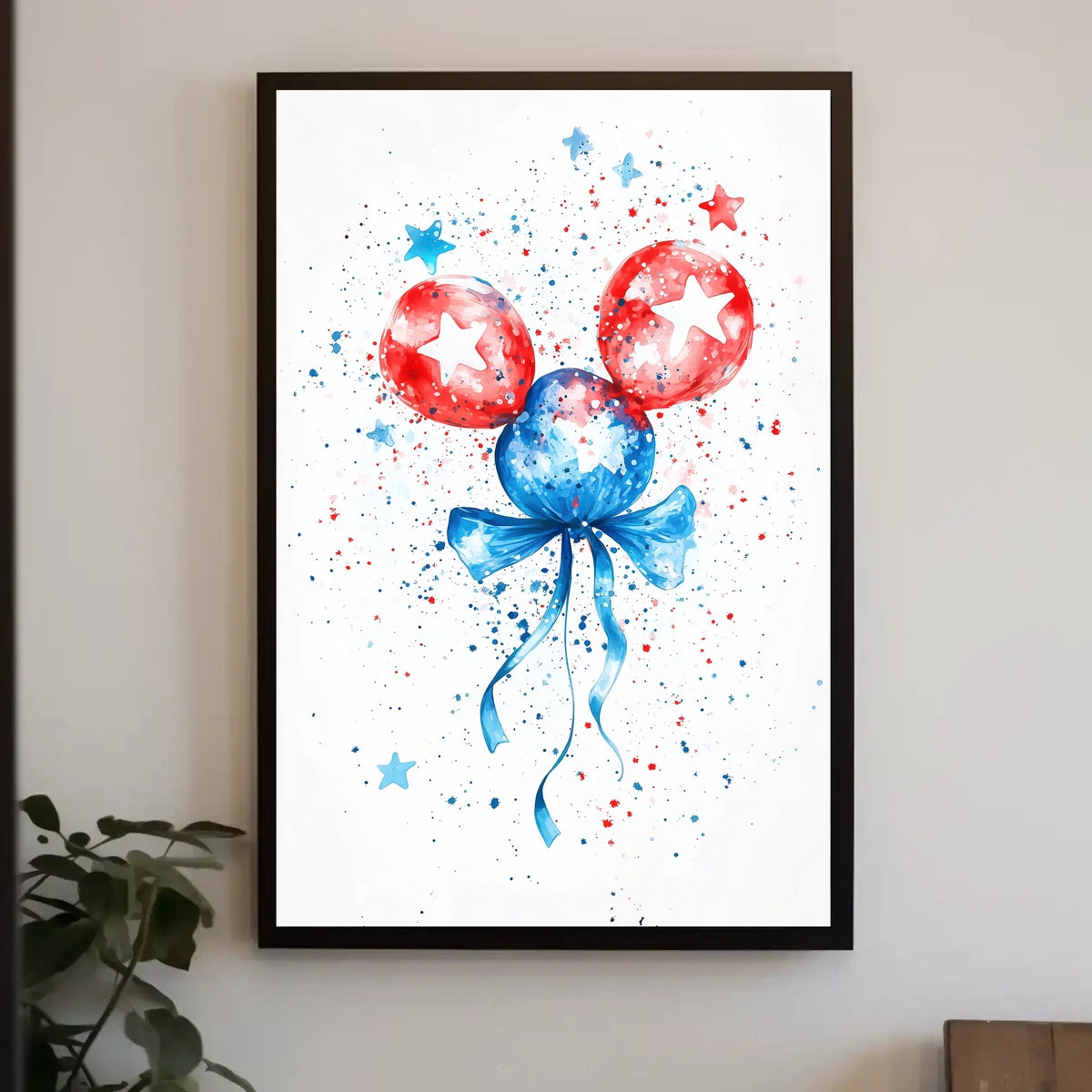 Watercolor Balloon Dog Artwork in Pastel Bouquet Poster