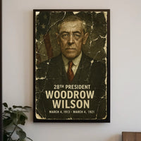 Woodrow Wilson 28th President of the United States Damaged Photograph Poster