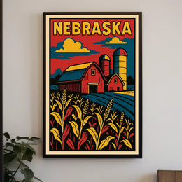 Nebraska Farm Life Poster