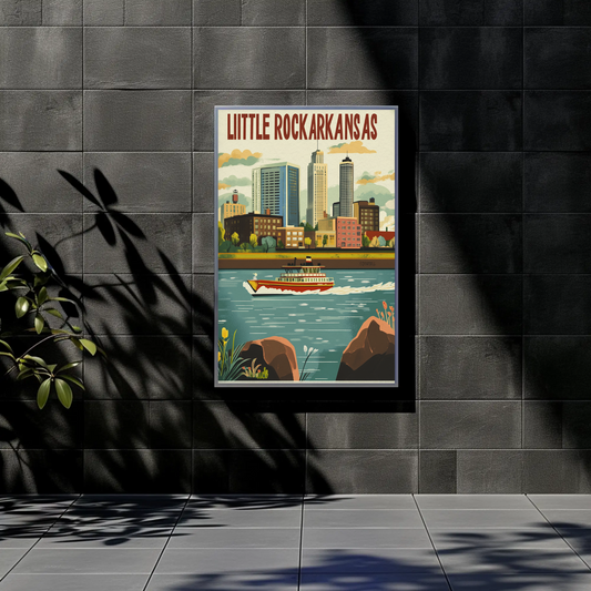 Little Rock Arkansas Vintage Poster