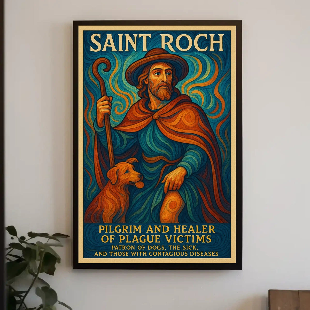 Saint Roch Patron of Dogs and the Sick Poster