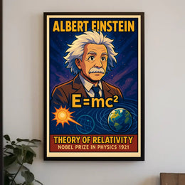 Einstein Nobel Prize Vintage Physics Portrait Gift Poster