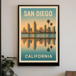 San Diego Skyline Poster