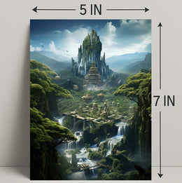 Enchanted Mountain City Poster