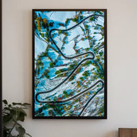 Serpentine Winter Road Poster