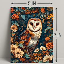 Enchanted Owl In Bloom William Morris Art Poster