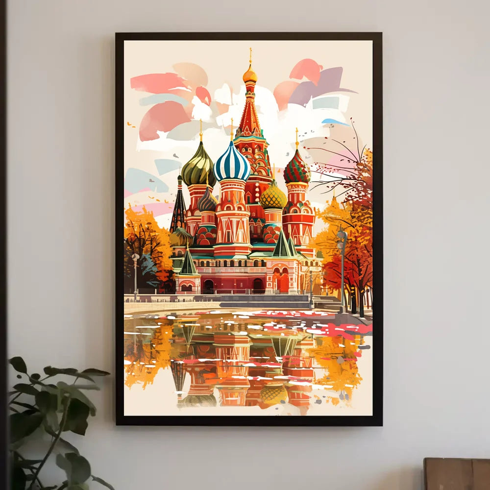 Saint Basil's Cathedral Autumn Art Poster