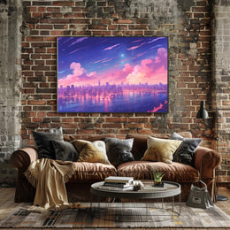 Dreamy Cityscape at Dusk Poster