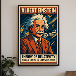 Einstein Theory Relativity Science Illustration Poster