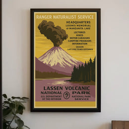 Lassen Volcanic National Park Ranger Service Poster
