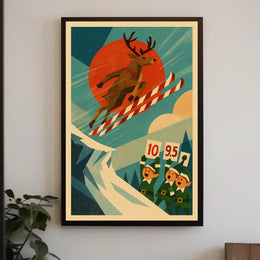 Reindeer Ski Jump Extravaganza Poster