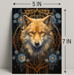 Majestic Wolf Portrait Poster PosterGoat