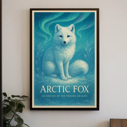 Arctic Fox Guardian of the Frozen Realms Poster