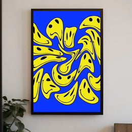 Smiley Faces In Motion Poster