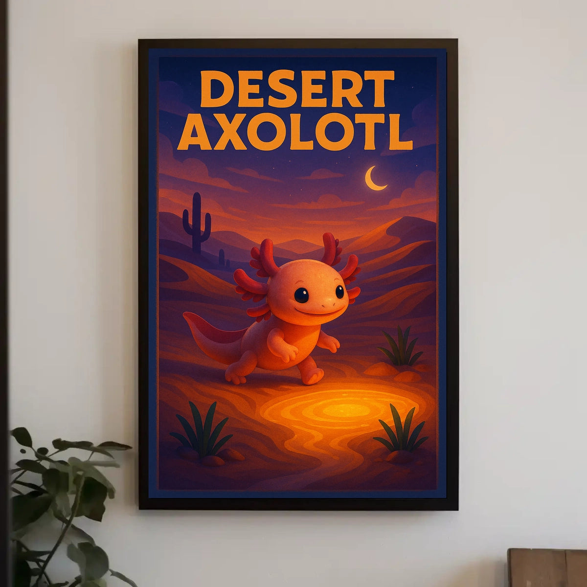 Desert Axolotl Poster