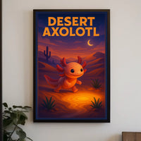 Desert Axolotl Poster