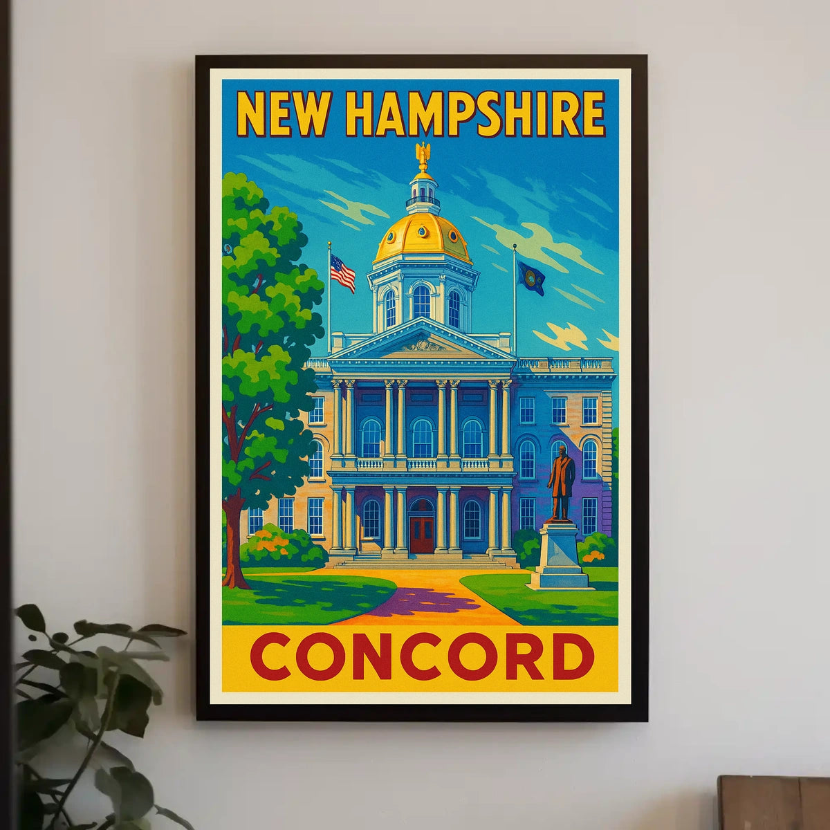 New Hampshire State Capitol Poster