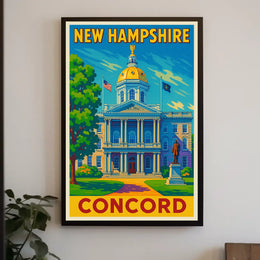 New Hampshire State Capitol Poster